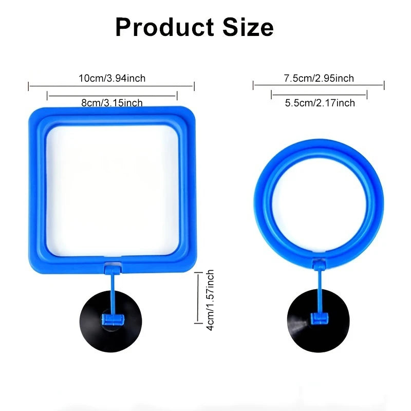 Portable Fish Feeding Ring with Suction Cups for Aquariums