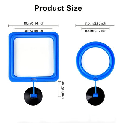 Portable Fish Feeding Ring with Suction Cups for Aquariums
