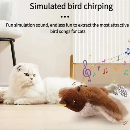 Rechargeable Touch Activated Flapping Bird Cat Toy