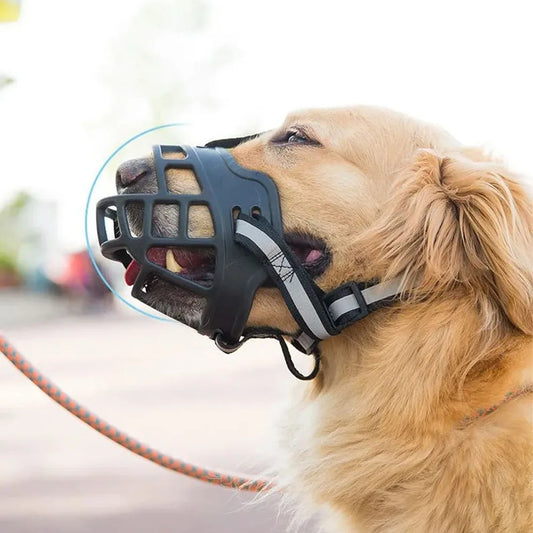 Breathable Soft Silicone Dog Muzzle for Chewing Prevention