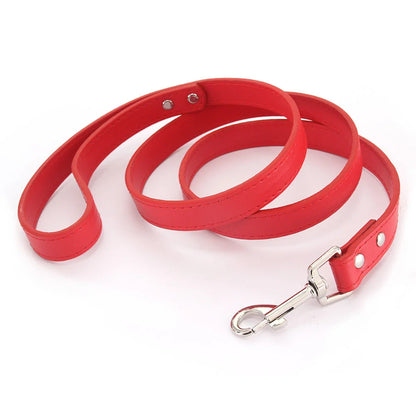 Colorful Leather Leashes for Small to Large Dogs and Cats