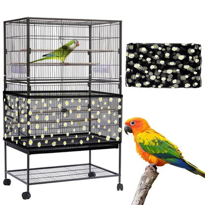 Bird Cage Net Cover for Seed & Feather Protection