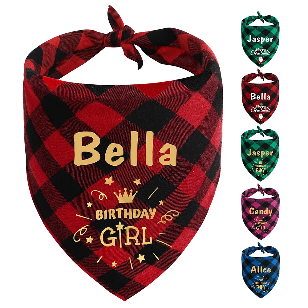 Personalized Pet Bandana Collar for Dogs and Cats