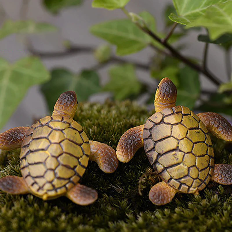 Mini Sea Turtle Resin Ornament for Aquarium Decor