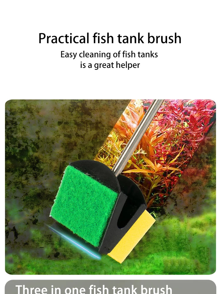 Long Handle Algae Cleaning Brush for Aquariums