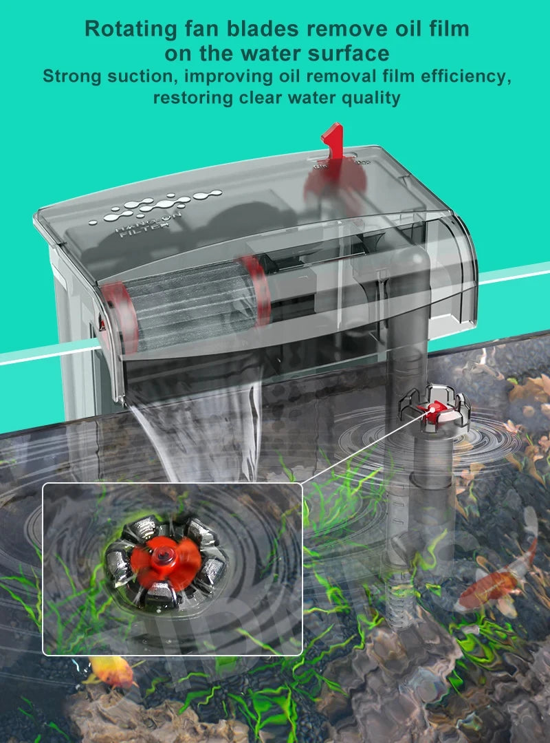 3-in-1 Silent Aquarium Filter and Aeration Pump
